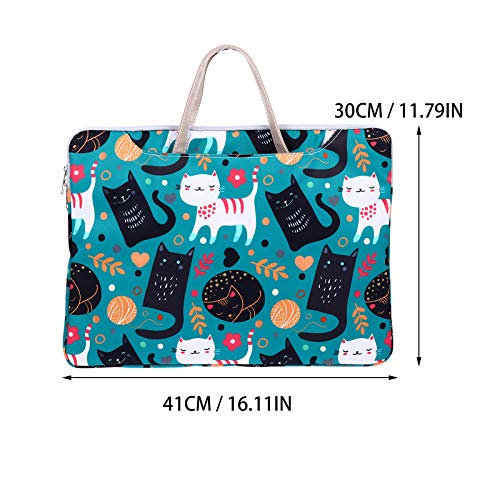 LUOZZY Bolsa para notebook com desenho animado bolsa para computador feminina (estampa de gato)
