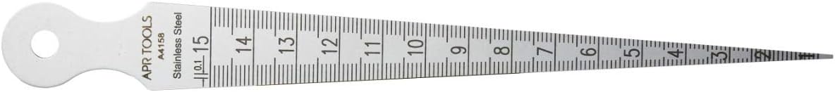 Taper Welding Gauge Gap Hole Inspection Stainless Steel (1-15cm/6 inch/150mm)