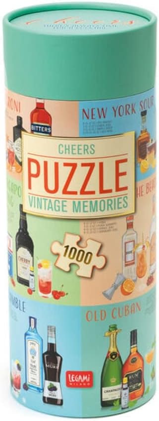 Legami -Puzzle with 1000 pieces, with instructions poster and fabric envelope, board game, in plasticised cardboard and fabric, cheers theme, 68 x 48 cm