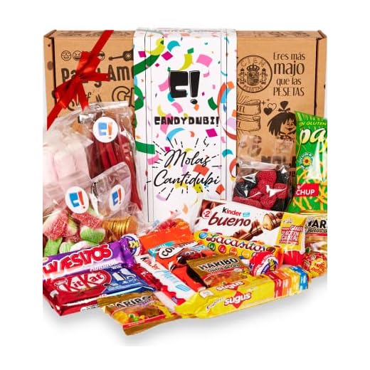 Caja de Chuches y Chocolates Originales para Regalar | Ideal para hacer un Regalo Sorpresa a un Amigo, un Cumpleaños o para San Valentin | Con más de 0,9 kg de Dulces, Chocolatinas y Golosinas