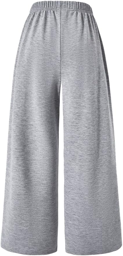 Nivne Tco Tween 2pcs Girls Pants Set Casual Bowknot Decor Elastic Waistband Baggy Lounge Wide Leg Pants - Image 3