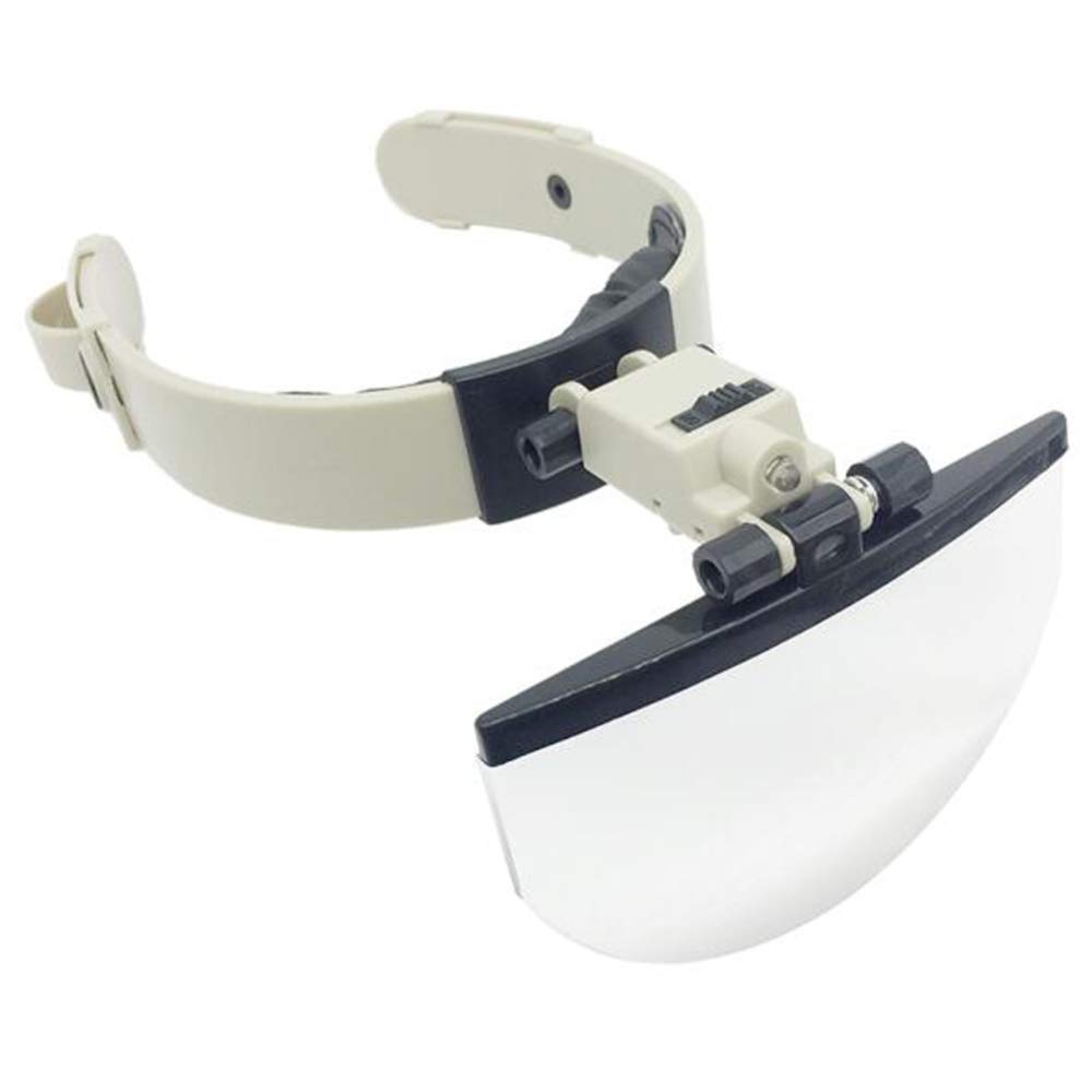 asdchZen Led Illuminated Hands Free Head Magnifier Visor With Detachable Lenses Head Mounted Lighted Magnifying Glasses For Reading,Jewellery Loupe,Watch And Electronic Repair