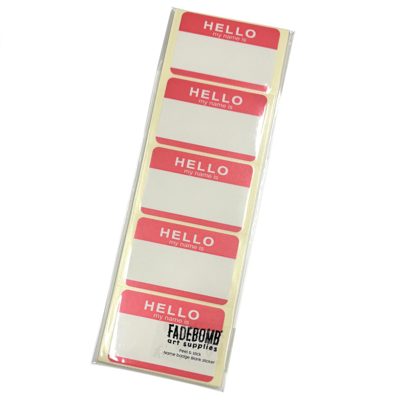 Amazon | FADEBOMB-HELLO Name Badge Label 単色100枚セット