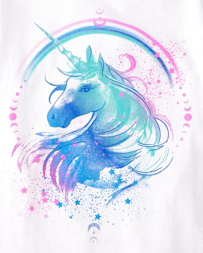 Image of The Children's Place Girls' Unicorns,Butterfly Short Sleeve Graphic T-Shirts,3 Pack