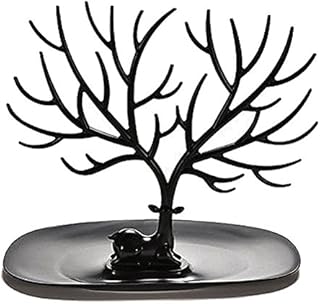 OULII Necklace Holder Bracelet Stand / Jewelry Organizer / Jewelry Tree Decorative Deer Antler Tree Design (Black)