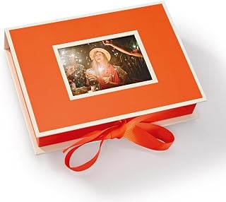 Semikolon - Photo Storage Box Small with Cover Window, Orange