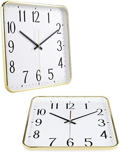 Miniatura 3 de Reloj de pared moderno y simple para cocina, sala de estar, oficina, grande, ultra silencioso, movimiento de cuarzo, diseño rectangular, reloj de
