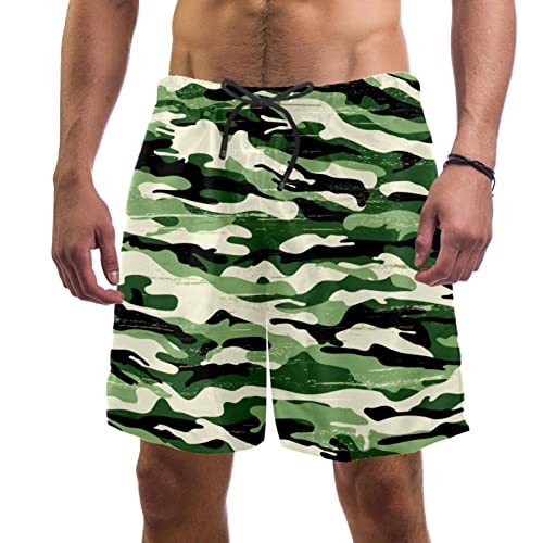 Short de plage à séchage rapide JDEZ avec tissu technique camouflage
