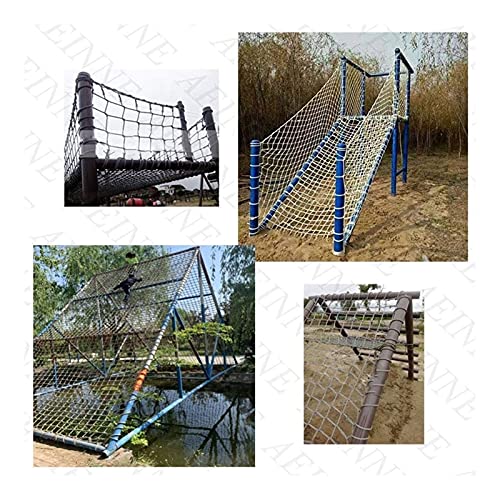 Outdoor Climbing Cargo Net For Kids And Toddlers,Playground Obstacle Course Climbing Wall Rope Ladder, Rope Bridge Swing For Treehouse Protection Net ( Color : 12Cm-12Mm , Size : 3*10M(10*33Ft) ) #TOP3