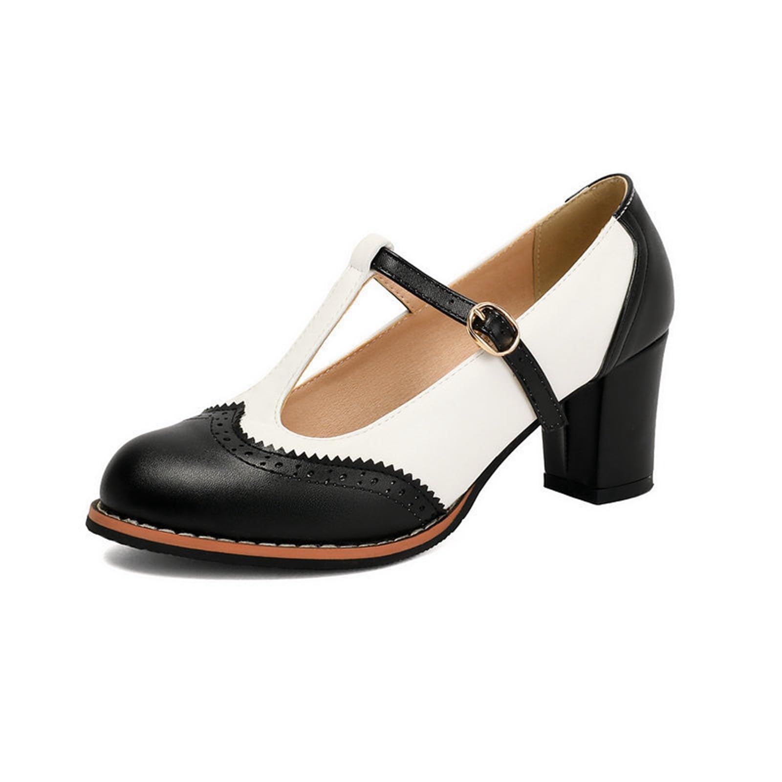 Zapatos Mary Jane De Plataforma para Mujer Zapatos De Tacón Gótica Lolita En El Tobillo Zapatos De Vestir De Plataforma Gruesos, Punta Cerrada, para el Trabajo, Bodas y Fiestas, Elegancia