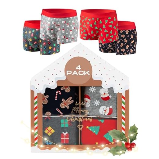 soxo Navidad Calzoncillos Hombre Boxer Algodon Regalos Originales Hombres 4 Pares L