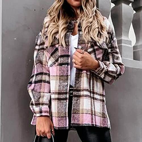 Soft Shacket Jacket Women With Pockets, Warm Shacket Plaid, Warm Shacket Jacket Women Plus Size, Warm Shacket Jacket #TOP3