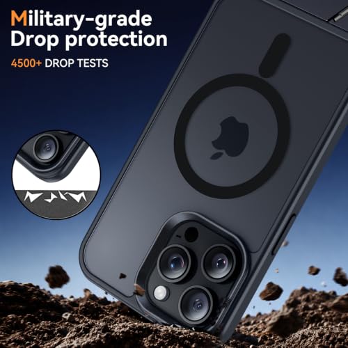 Coque iPhone 15 Pro Max noire avec béquille en aluminium intégrée - 4