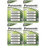 panasonic 42.5 1.7 test Recargable hasta 1000 veces PANASONIC - Lote de 4 blísteres de 4 pilas recargables NiMH Mignon AA 1900 mAh Ready to Use