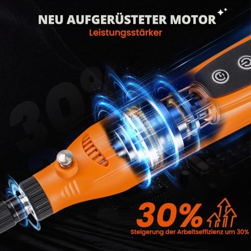 HARDELL Multifunktionswerkzeug-Akku 3,7 V, 5-Gang-Rotationswerkzeug, nutzbar beim Laden...