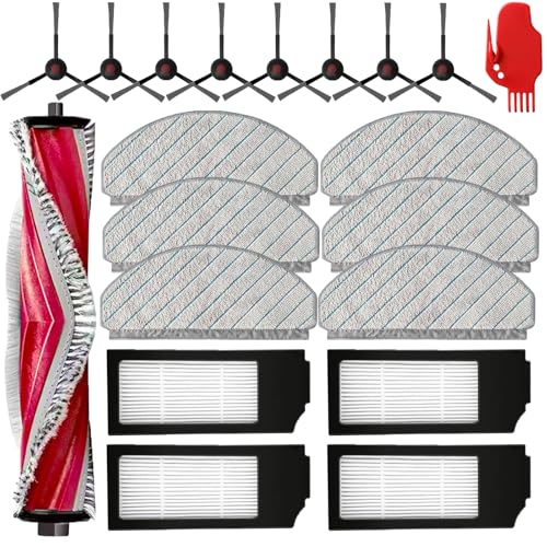Image of Replacement for ECOVACS DEEBOT N20 Plus, N20 Pro Plus, for Yeedi C12, C12 Pro Plus Robot Vacuum, C12 Accessories,1 Main Brush, 4 Filters, 6 Mop Pads, 8 Side Brushes, N20 Plus Replacement 20 Pcs