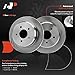 A-Premium 11.42 inch (290.00mm) Rear Solid Disc Brake Rotors Compatible with Ford, Lincoln, Mercury Models - Crown Victoria 1992-1995, Town Car 1991-1995, Grand Marquis 1992-1995, 2-PC Set