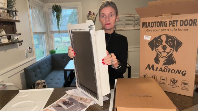 Amazon.com : MIAOTONG 3-Flap Dog Door for Wall, Double Magnetic