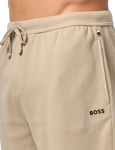 Image of BOSS Men's Waffle Contrast Logo Lounge Shorts