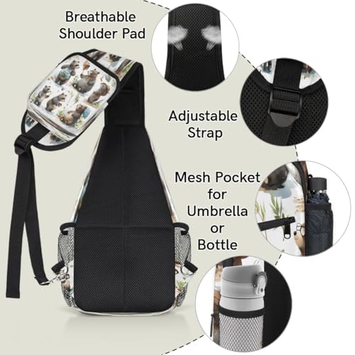 Bolso Sling Unisex para Mujeres y Hombres para Viaje y Senderismo miniatura 4