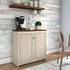 Bush Furniture Fairview Small Storage Cabinet with Doors and Shelves in Antique White and Tea Maple #3