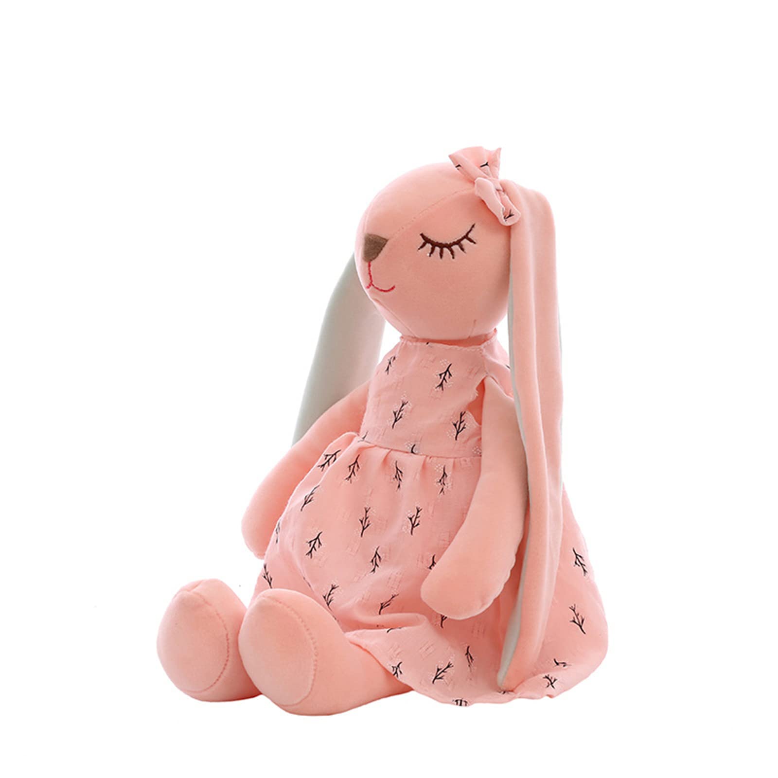 Miękkie zabawki, Pluszowe zabawki-króliki, pluszowy królik z długimi uszami, miękki, wielkanocny króliczek Teddy, słodki zabawka prezenty wielkanocne(Pink,45cm)