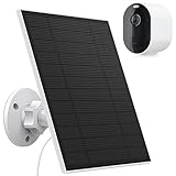 Solar Panel Charger for Arlo, Arlo Solar Panel for Arlo Pro 3,Pro4,Pro 5S,Ultra,Ultra 2,Pro 3 Floodlight,5W IP65 Waterproof Arlo Essential Solar Panel Charger,9.84Ft Charging Cable(1Pack)