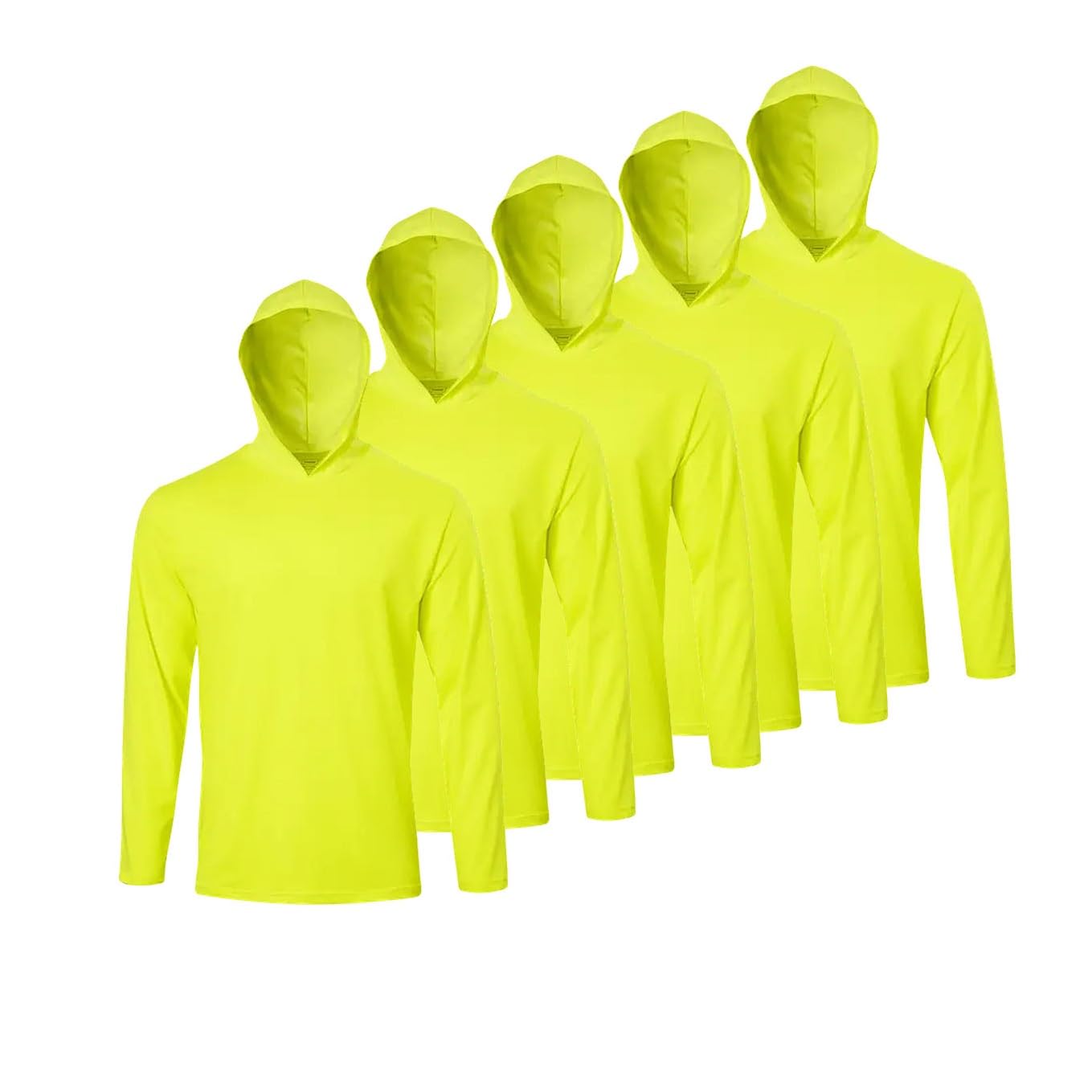 Facitisu Men Long Sleeve Hooded 5 Pack