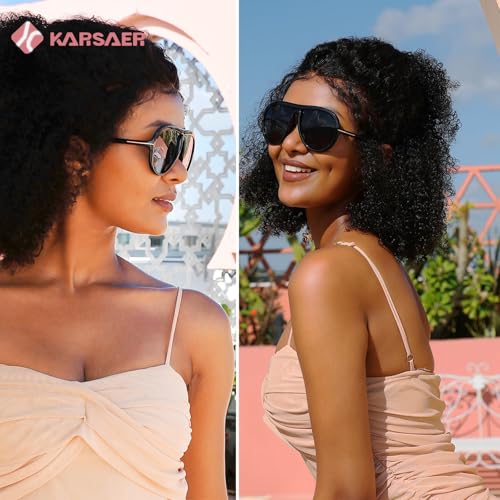 Image of Karsaer Oversized Vintage Aviator Sunglasses for Men Women?Big Retro Round Aviator Sunglasses K7132