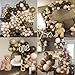 Brown Balloons Set 12 Inch Retro Brown Khaki Cream Balloons Mocha Cocoa Coffee Tan Sand White Apricot Beige Nude Balloon for Neutral Bear Bridal Baby Shower Birthday Fall Autumn Party Decorations