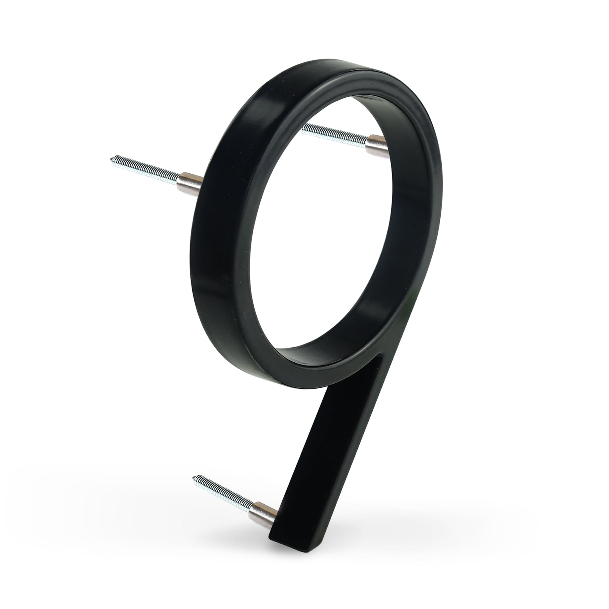 Hasware Numero Civico Galleggiante Da 5 Pollici (12Cm): Numeri Di Porta Moderni - Segnaletica Per L'ufficio Postale Stradale (Nero Migliorato, 9)-image