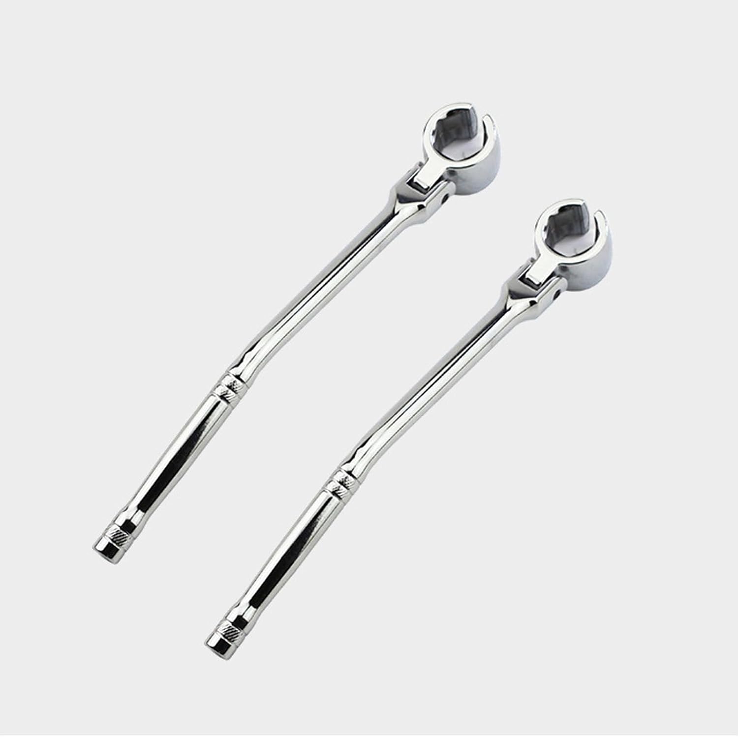 Flexible Head Oxygen Sensors Wrench Spanner 7 / 8in 22mm Steel Double Hexagonal 6 Point & 12 Point Design Heavy Duty Tool Flexible Head Oxygen Sensors Tool
