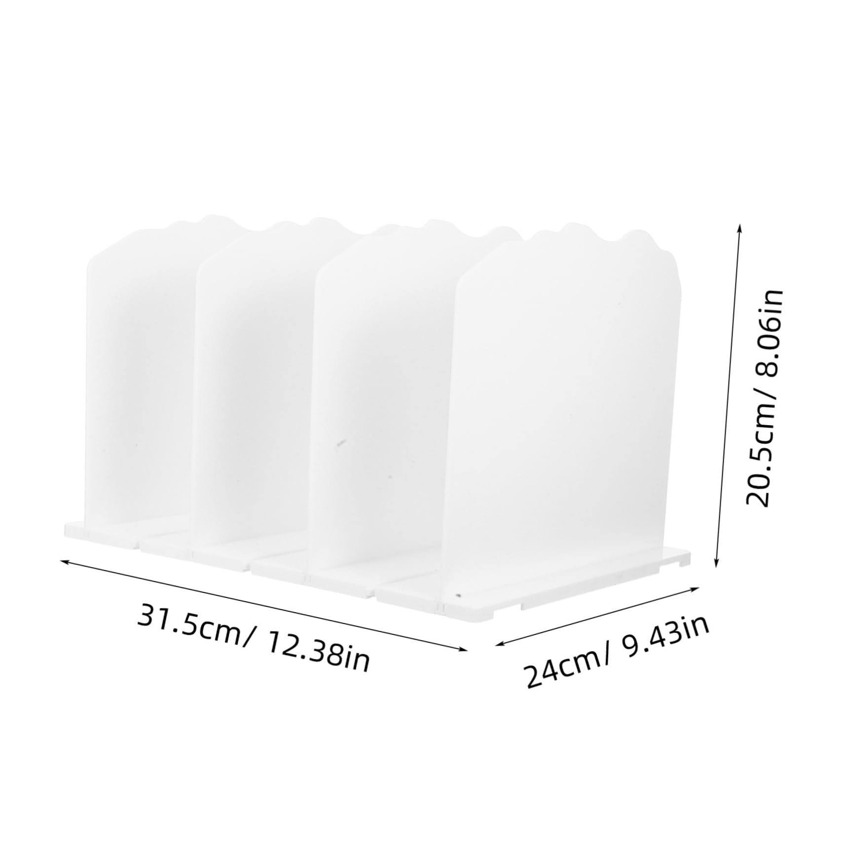 STOBAZA 2pcs Adjustable Closet Storage Divider Rack Wavy Handbag Organizer for Efficient Space Utilization Cabinets Office Bookshelves Design for Purses and Wallets