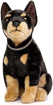 Double bread Realistic Doberman Dog Plush Toy - Simulation 12" Standing Doberman Noble Pet Dog Stuffed Animal Puppy Model Toy, Unique Plush Gift Collection for Kids Birthday, Home Decor