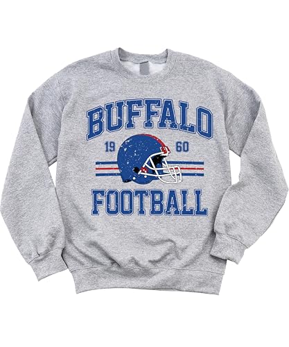 Olive Loves Apple Vintage Buffalo 1960 Football Sweatshirt for Men Women and Kids Distressed Game Day Pullover