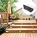 AUTSUPPL LED Solar Stair Light Outdoor Garden Lighting Tool with Warm Color Changing Solar Power Lamp for Patio Porch Easy Installation and Weather Resistant