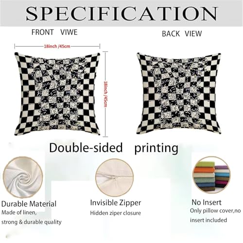 Housse de coussin 60x60cm imperméable double face avec fermeture éclair
