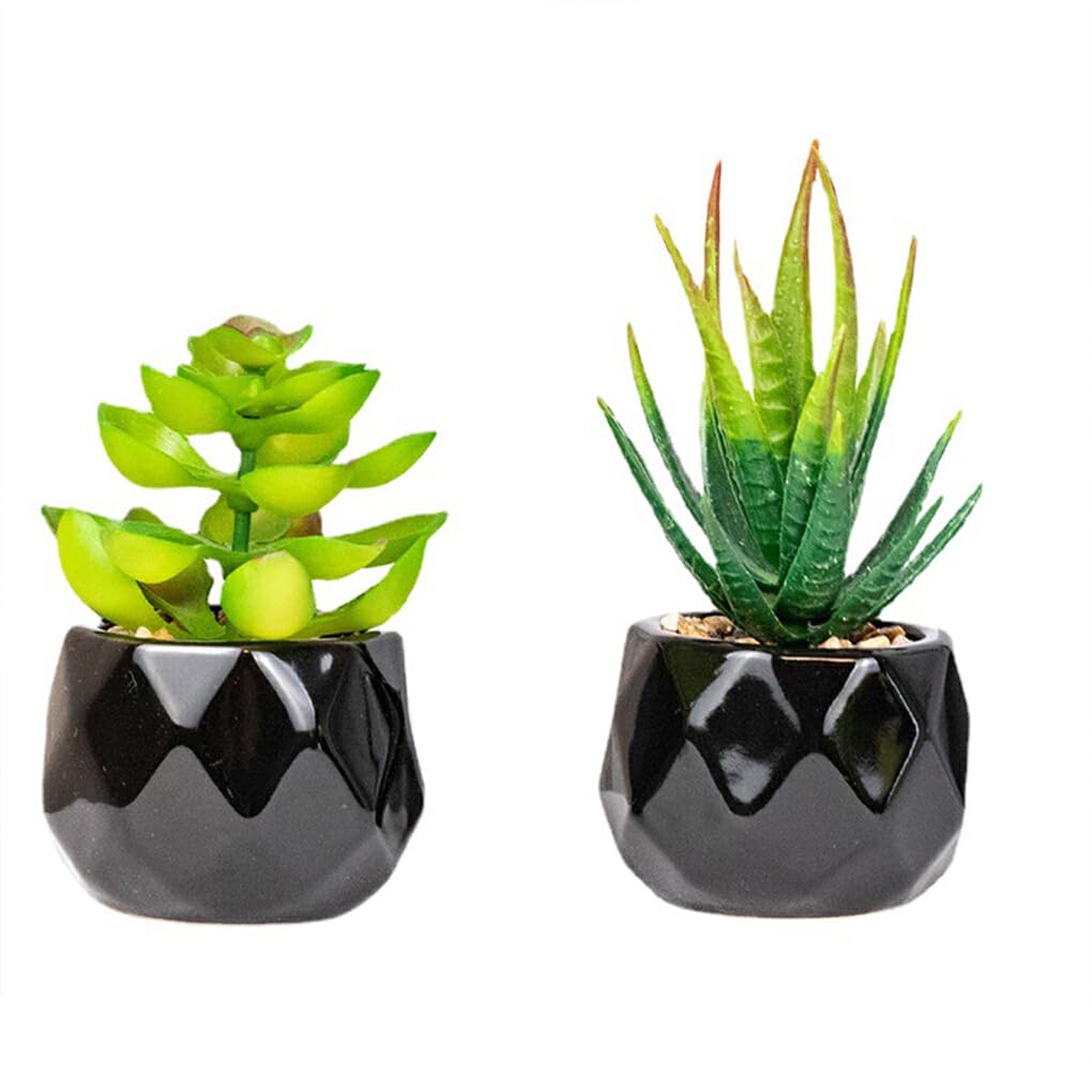 Sztuczne rośliny wewnętrzne 4-pak eleganckie sukulenty do dekoracji balkonu ekologiczna roślina bonsai, Baoshilian