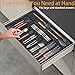 Homecor Silverware Organizer - Expandable Large Kitchen Drawer Organizer Utensil Organizer with 2 Removable Knife Blocks, 22