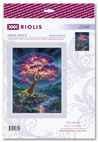 Image of RIOLIS - Mysterious Universe 2240, Cross Stitch Kits 11 inch x 15 inch, Cross Stitch Kits for Beginners & Advanced, Crossstitching Kits Adult, Counted Stitching Kits, Embroidery Kit