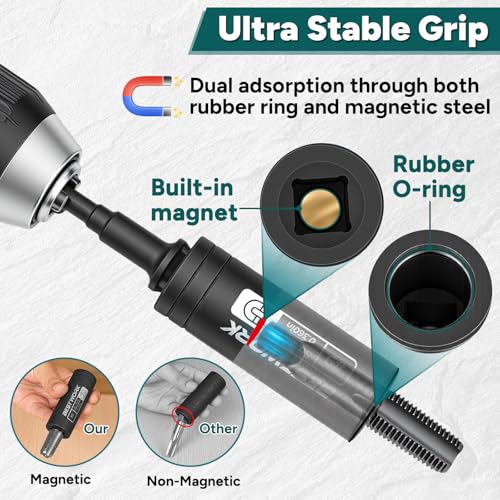 Image of 6pcs Magnetic Tap Socket Set, Large 1 /2 inch Drive Tap Holder Socket