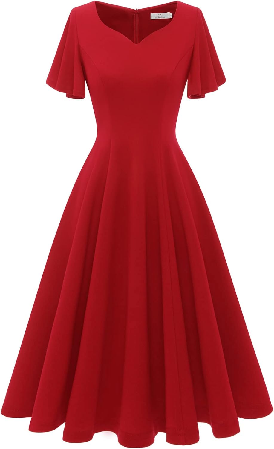 HomRain Wedding Guest Dresses for Women Vintage Short Sleeves Casual Fit and Flare Cocktail Formal Dress for Tea Party - Image 3