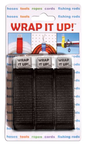 Kwik Tec Wrap IT UP, Paquete de 3, Color Negro