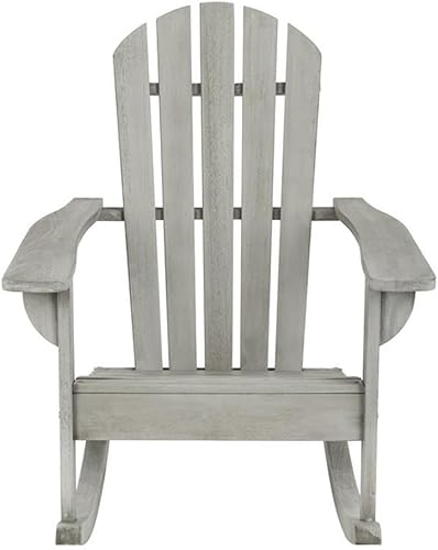 Miniatura 4 de SAFAVIEH PAT7042A Colección Brizio Silla mecedora Adirondack de teca para exteriores