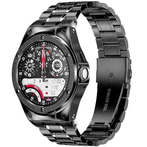 Bracelet en métal robuste SUPLINK de style luxe pour Pixel Watch 41 mm noir