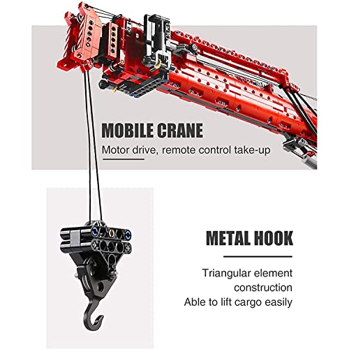 RcBrick Technik LKW Kran Modell, 4460 Teile Technik Schwerlastkran Technic Ferngesteuert Kranwagen mit 5 Motor Moc… – Bild 6