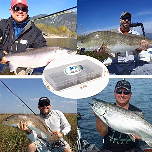 SYXYSM 140. PCS Edelstahl Angelhaken Set Salzwasserkreis Stachelfischhaken – Bild 6