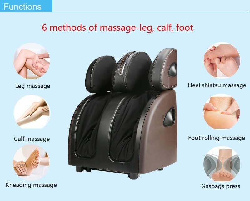 Shri Arogyam Leg Massager with Heat, Foot & Calf Massager for Home - Airbag Vibration, Electric Heated Machine for Calf, Thigh & Knee Pain Relief - Corded Electric