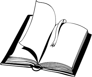 Diario de lectura de literatura con libro abierto, pegatinas finas talladas, 54 x 64,8 cm, extraíbles sin dejar pegamento, grandes, color negro