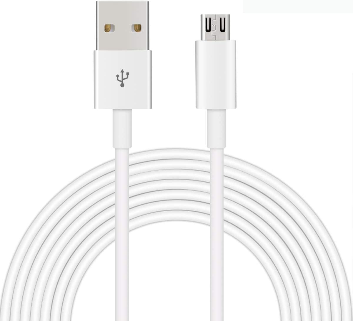Dericam Micro USB Cable for Home Security Camera and Android Mobile Phone/Tablets, 5V 1A, 5 Meters/16ft, High Speed USB 2.0 Data Transfer and Quickly Charging, UAC5MW, US, White